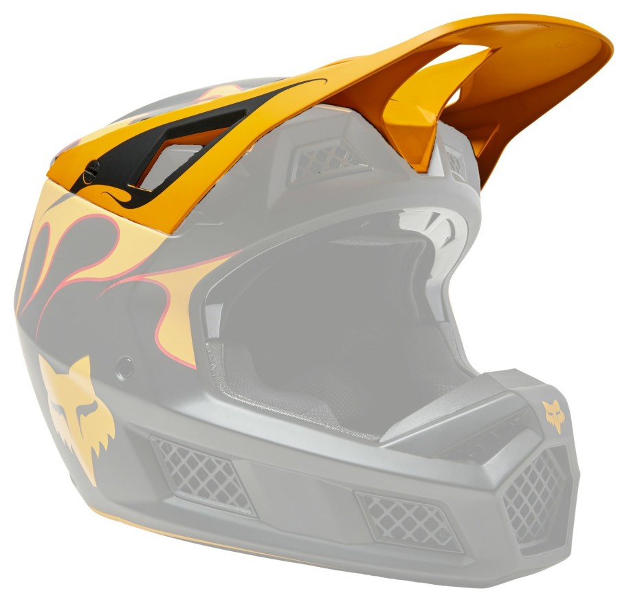 Dirt * | Fox Racing V3 Rs Super Trick Helmet Visor Black/Yellow