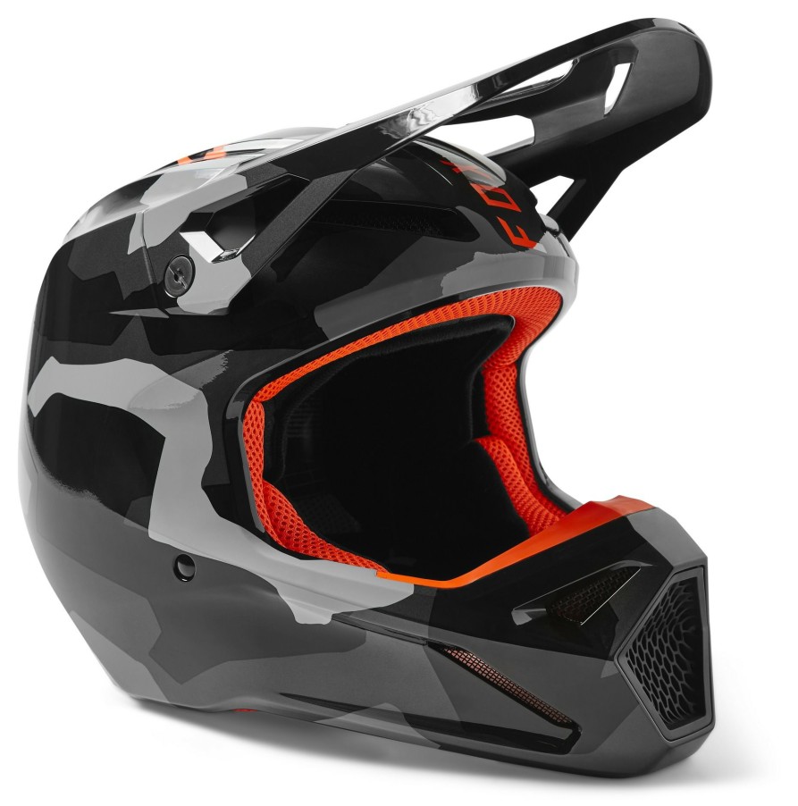 Dirt * | Fox Racing V1 Bnkr Helmet / Xl [Open Box] Grey Camo