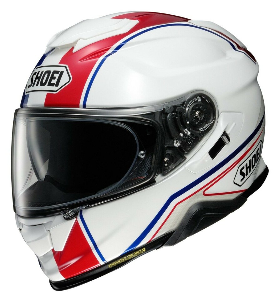 Full Face * | Shoei Helmets Shoei Gt-Air Ii Panorama Helmet White/Red/Blue