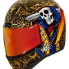 Full Face * | Icon Airform Suicide King Helmet Gold