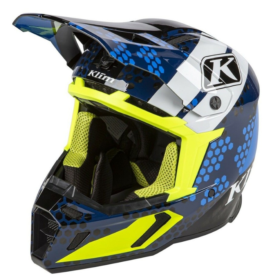 Dirt * | Klim F5 Koroyd Tactik Helmet (S) Blue/Hi-Viz Yellow