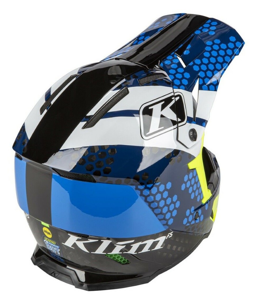 Dirt * | Klim F5 Koroyd Tactik Helmet (S) Blue/Hi-Viz Yellow