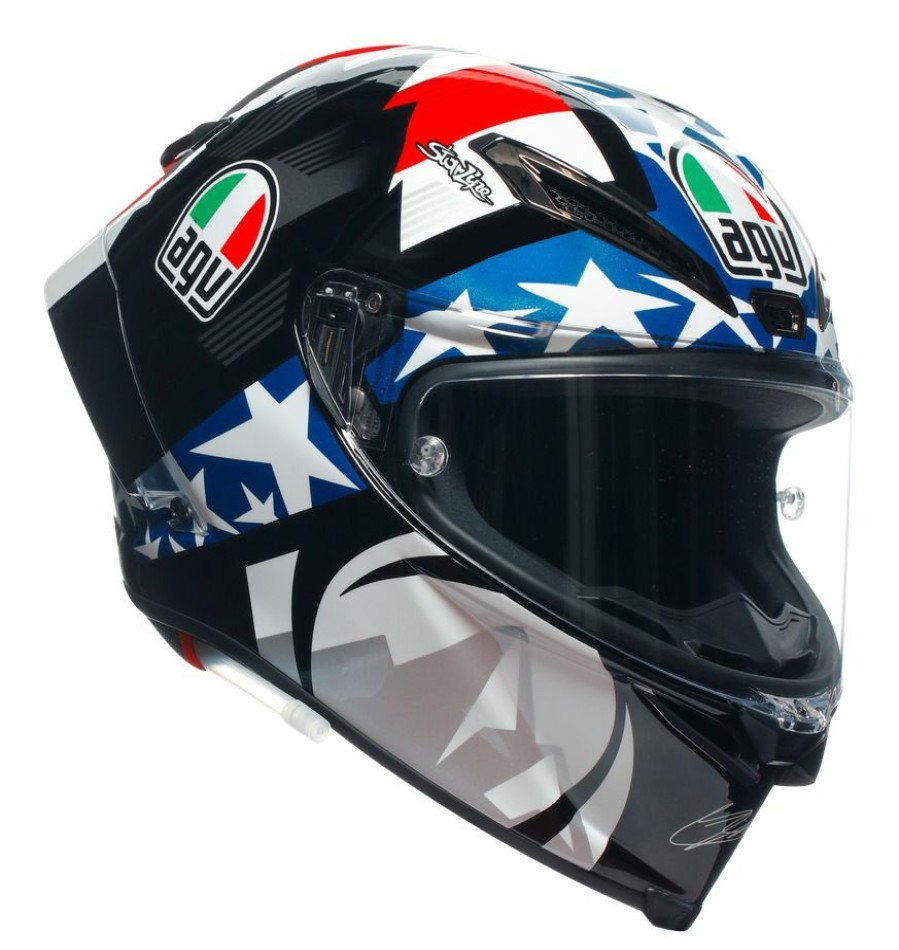 Full Face * | Agv Helmets Agv Pista Gp Rr Mir Americas 2021 Helmet White/Blue