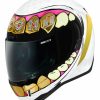 Full Face * | Icon Airform Grillz Helmet White/Gold