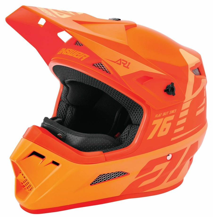 Helmet Accessories * | Answer Ar1 Bold Snow Helmet Replacement Visor Hi-Viz Orange