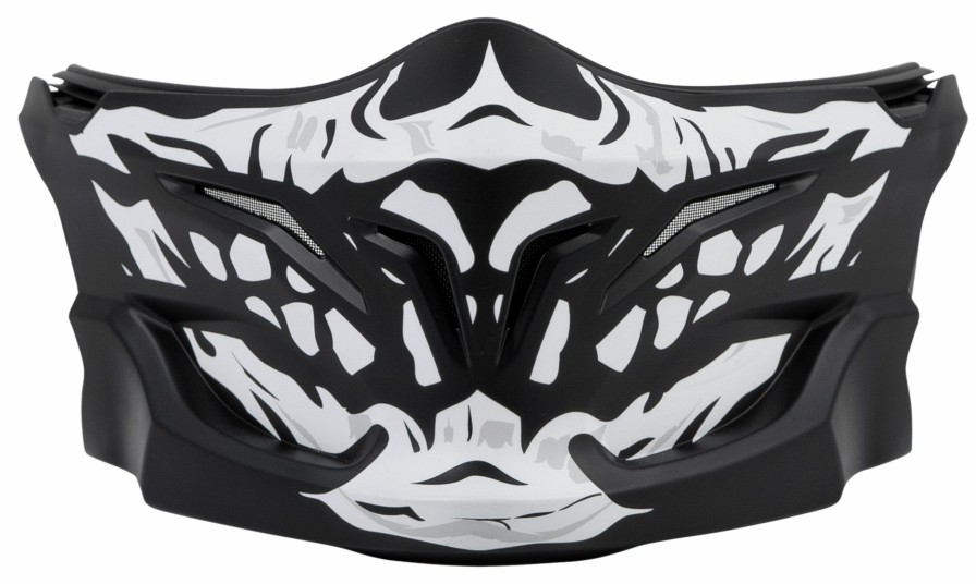 Helmet Accessories * | Scorpion Exo Covert Skull Face Mask [Open Box] Black/White