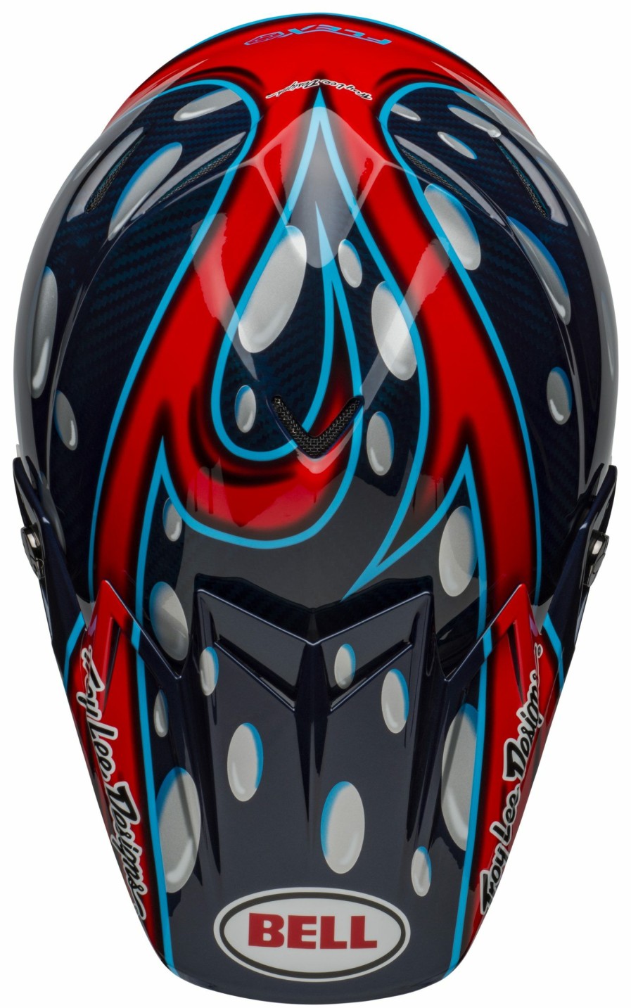 Dirt * | Bell Helmets Bell Moto-9 Flex Mcgrath Replacement Visor Blue/Red/Black