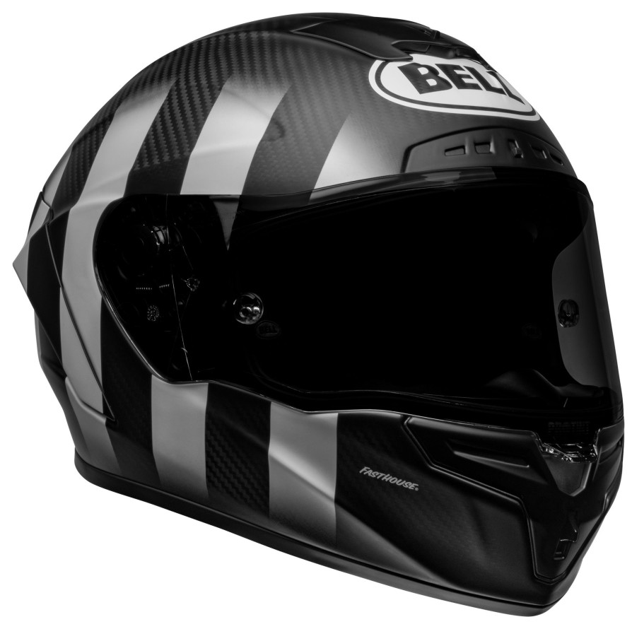 Full Face * | Bell Helmets Bell Race Star Flex Dlx Fasthouse Street Punk Helmet Matte Black/White