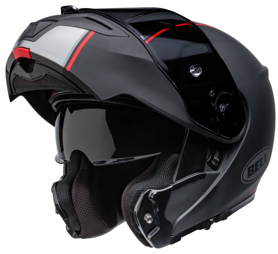 Modular * | Bell Helmets Bell Srt Modular Hart Luck Jamo Helmet Matte Black/Gloss Black/Red