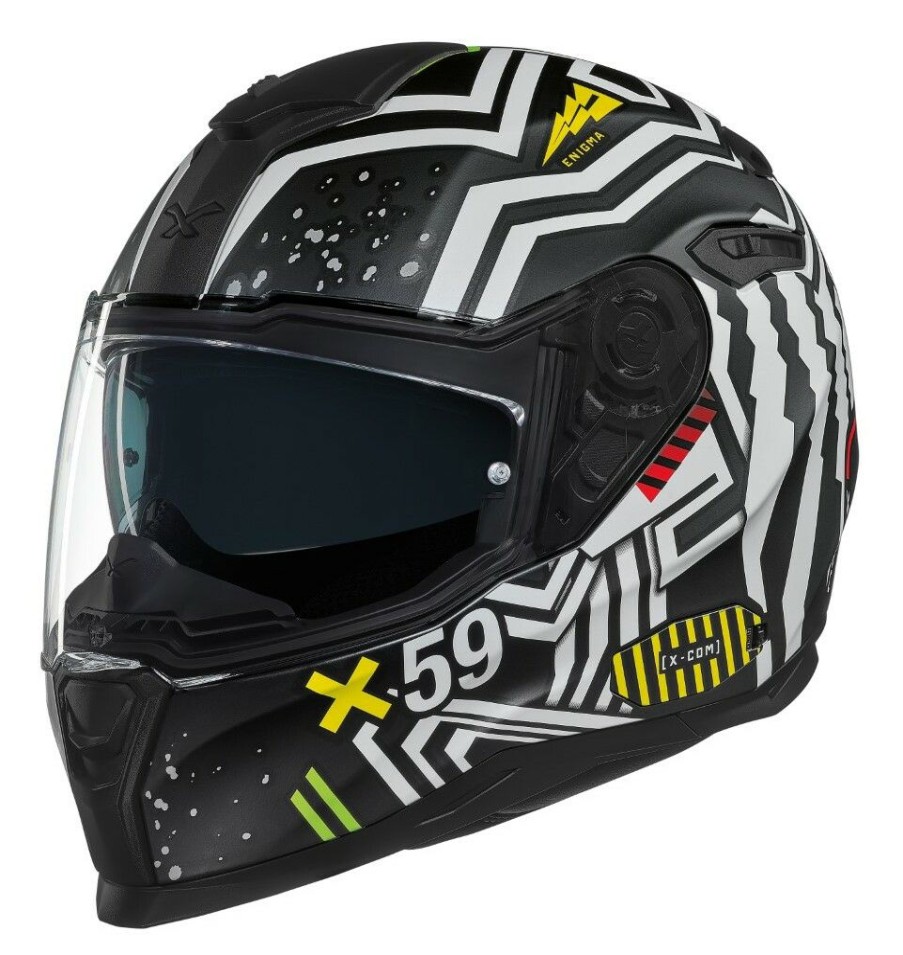 Full Face * | Nexx Helmets Nexx Sx100 Enigma Helmet Black/White