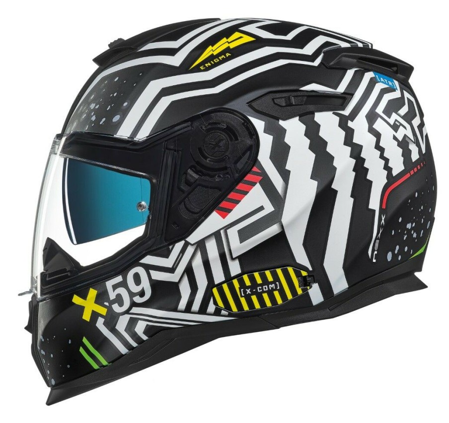 Full Face * | Nexx Helmets Nexx Sx100 Enigma Helmet Black/White