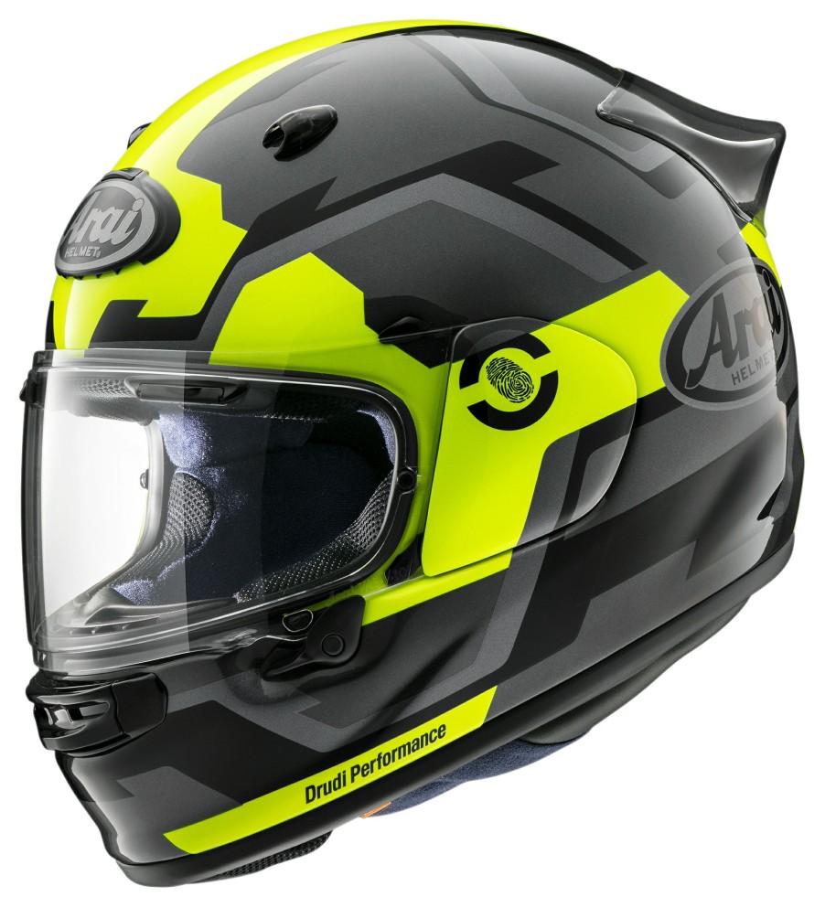 Full Face * | Arai Helmets Arai Contour-X Face Helmet Black/Grey/Fluo Yellow