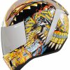 Full Face * | Icon Airform Warthog Helmet Silver/Gold/Black