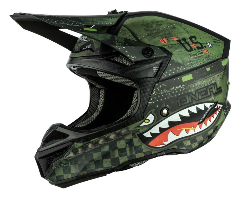 Dirt * | O'Neal 5 Series Warhawk Helmet / Lg [Open Box] Black/Green