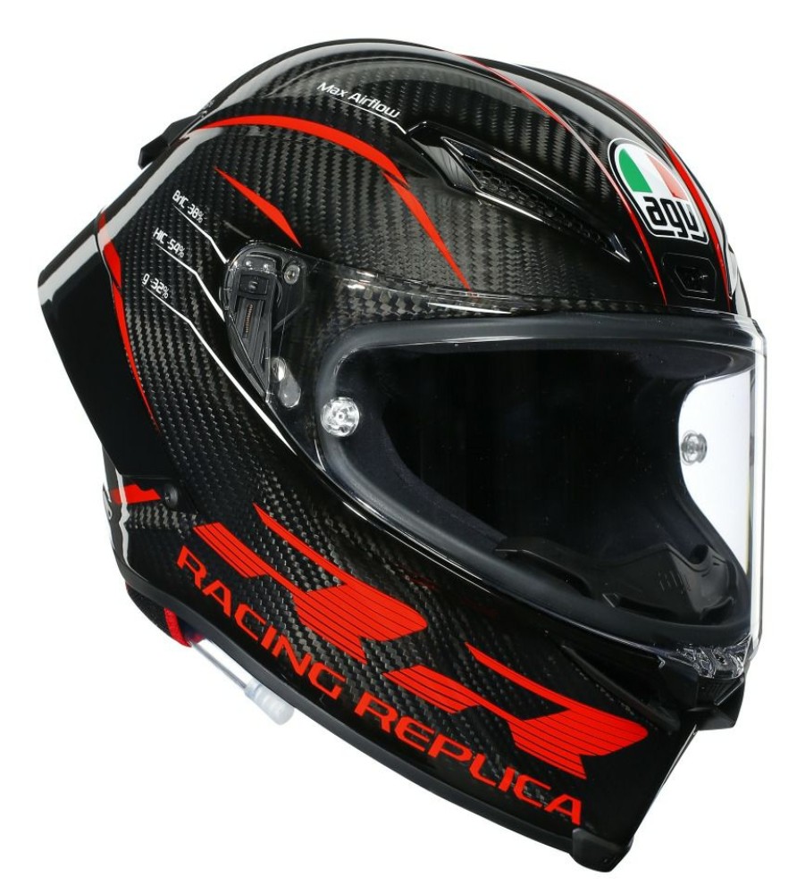 Full Face * | Agv Helmets Agv Pista Gp Rr Carbon Performance Helmet Carbon/Red