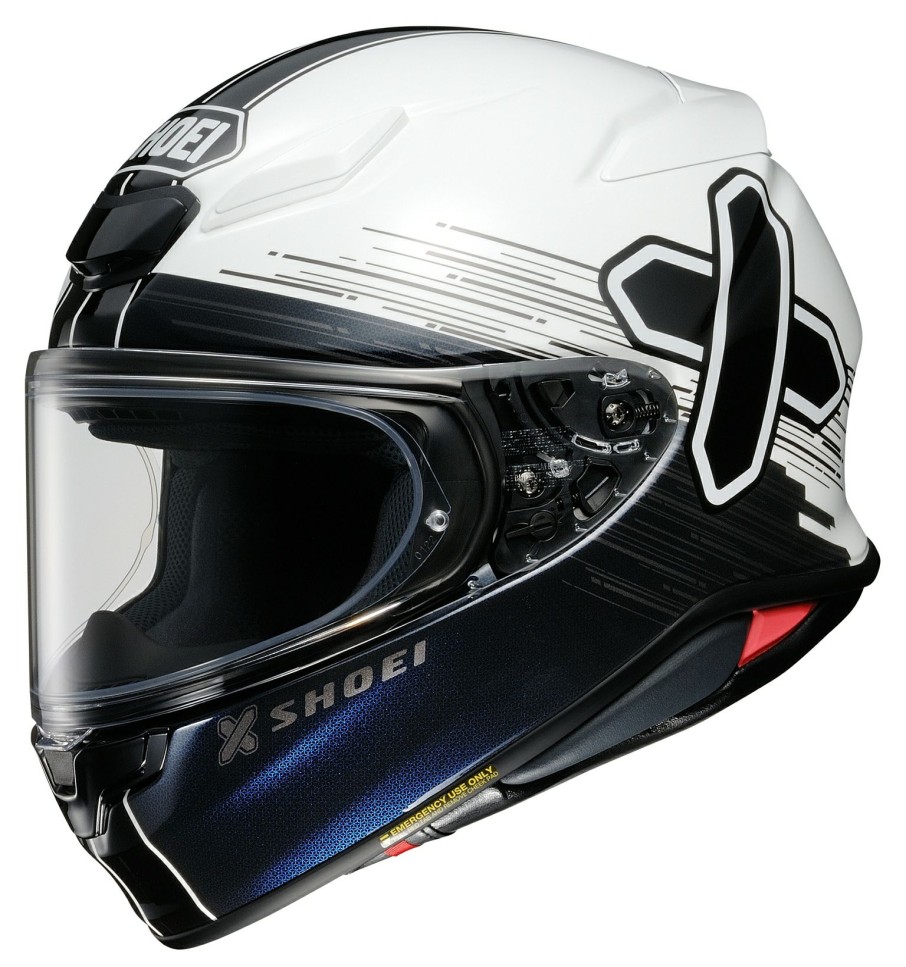 Full Face * | Shoei Helmets Shoei Rf-1400 Ideograph Helmet Black/White/Blue