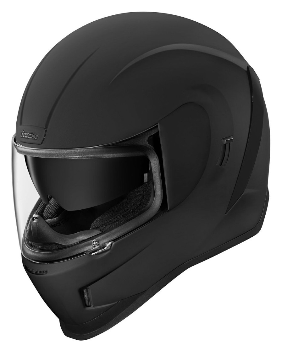 Full Face * | Icon Airform Rubatone Helmet Black