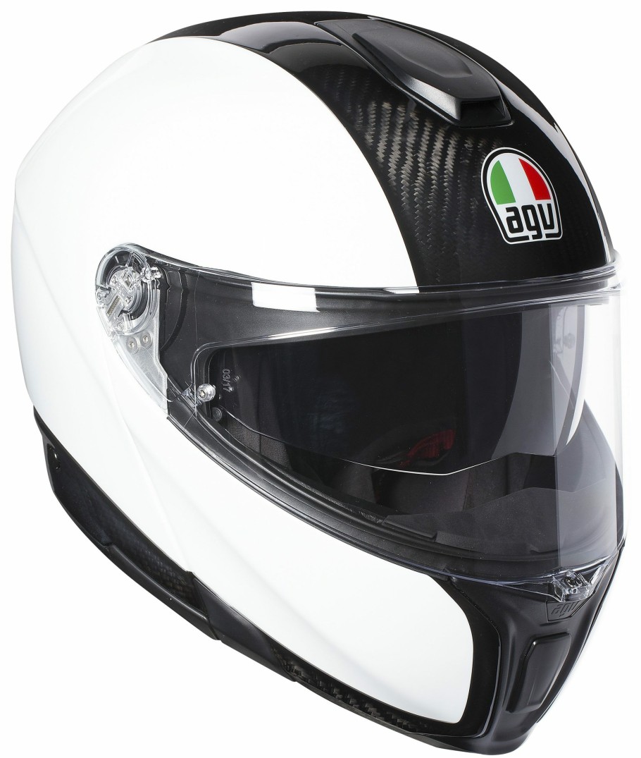 Modular * | Agv Helmets Agv Sportmodular Carbon Helmet / Xs [Open Box] White/Black