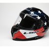 Full Face * | Ls2 Helmets Ls2 Challenger Gt Carbon Americarbon Helmet Red/White/Blue