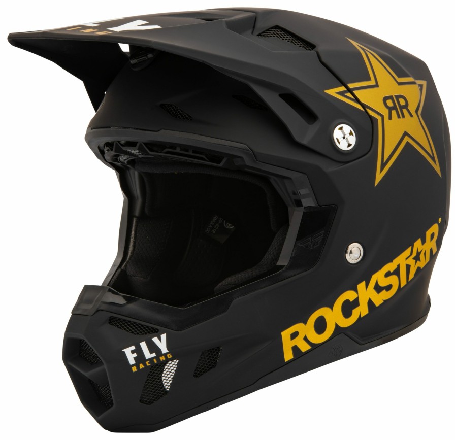 Dirt * | Fly Racing Dirt Fly Racing Formula Cc Rockstar Helmet Matte Black/Gold