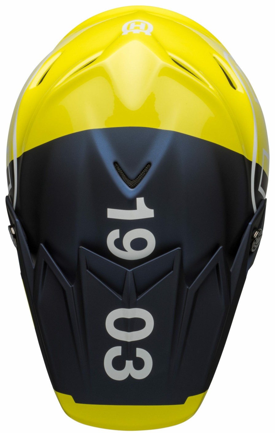 Dirt * | Bell Helmets Bell Moto-9 Flex Husqvarna Gotland Replacement Visor Yellow/Matte Blue