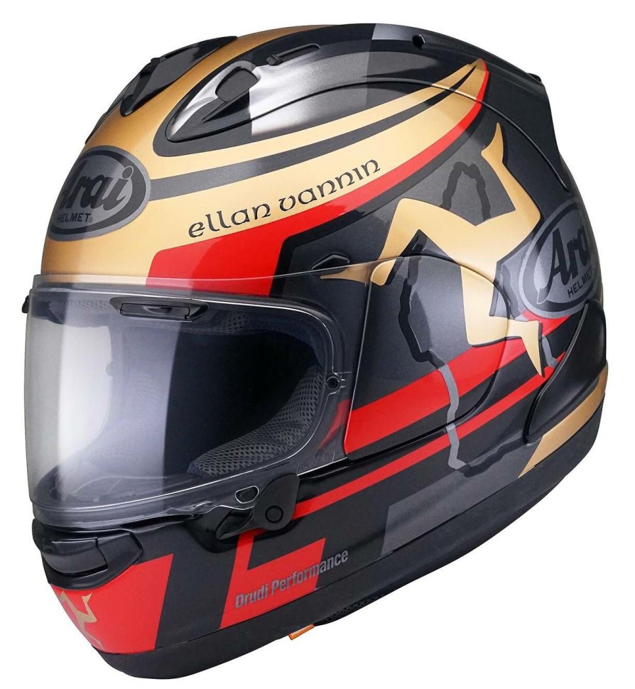 Full Face * | Arai Helmets Arai Corsair X Iom 2020 Black/Gold/Red