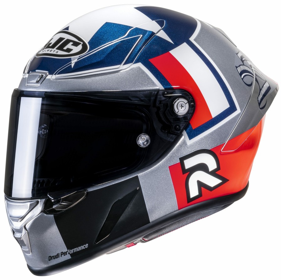 Full Face * | Hjc Helmets Hjc Rpha 1N Ben Spies Helmet Silver/Red/Blue