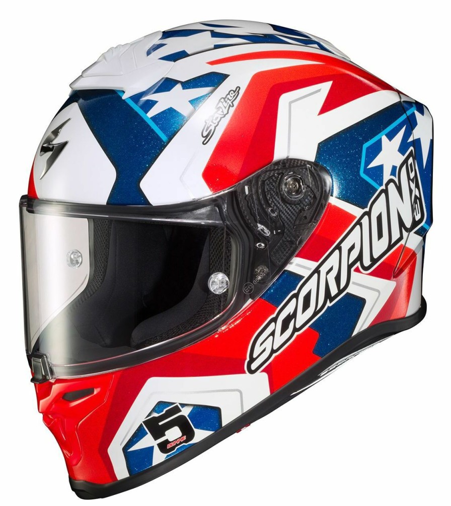 Full Face * | Scorpion Exo-R1 Air Bautista Laguna Seca Helmet Red/White/Blue