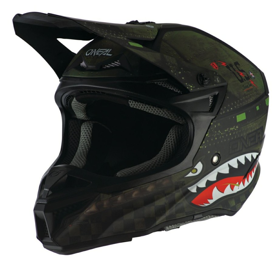 Dirt * | O'Neal 5 Series Warhawk Helmet / Md [Open Box] Black/Green