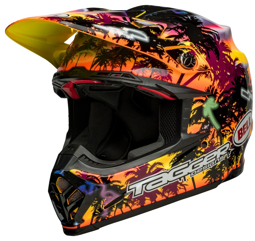 Dirt * | Bell Helmets Bell Moto-9S Flex Tagger Tropical Helmet Yellow/Orange