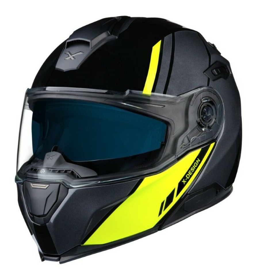 Modular * | Nexx Helmets Nexx X-Vilitur Hi-Viz Helmet Hi Viz Yellow/Grey