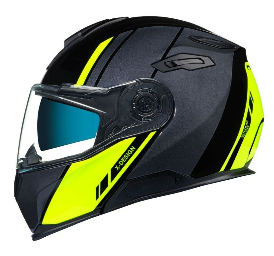 Modular * | Nexx Helmets Nexx X-Vilitur Hi-Viz Helmet Hi Viz Yellow/Grey