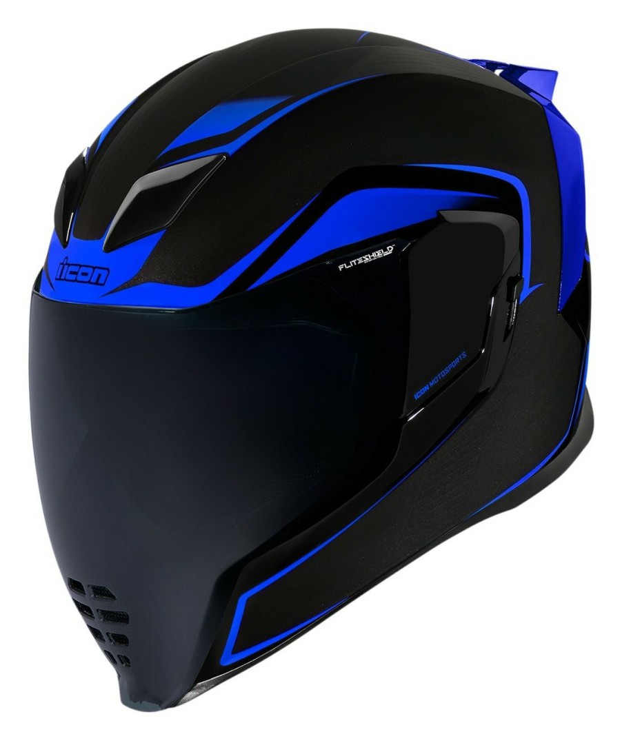 Full Face * | Icon Airflite Crosslink Helmet / Lg [Open Box] Black/Blue