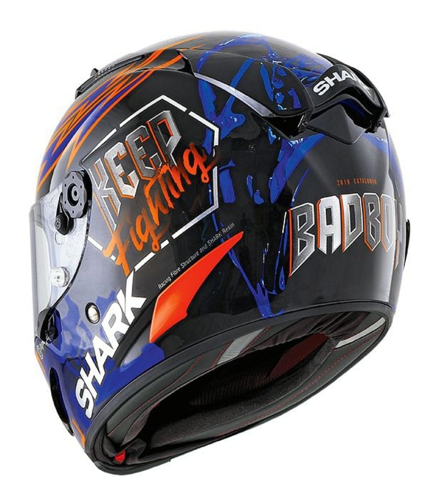 Full Face * | Shark Helmets Shark Race-R Pro Lorenzo Catalunya Helmet Black/Blue/Orange