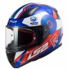 Full Face * | Ls2 Helmets Ls2 Youth Rapid Stratus Helmet Gloss Blue/Red/White