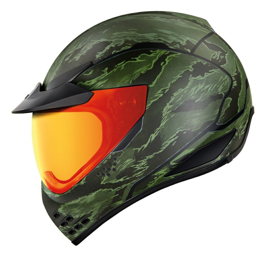 Full Face * | Icon Domain Tiger Blood Helmet Green/Black