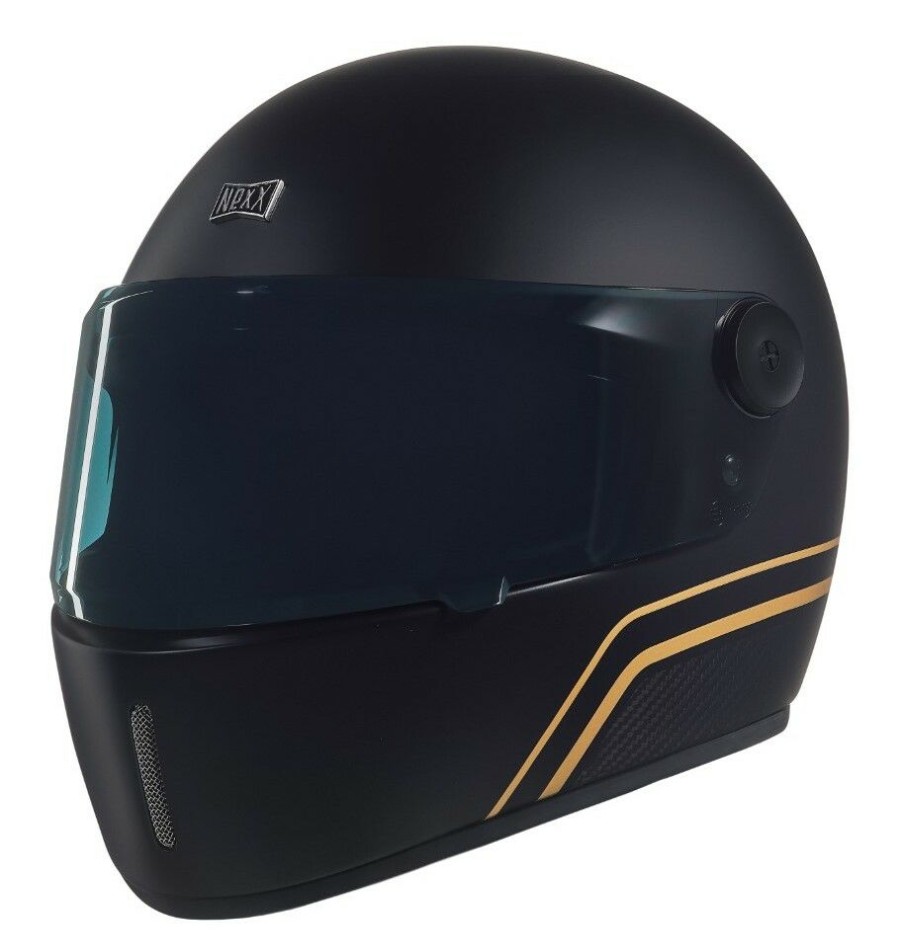 Full Face * | Nexx Helmets Nexx Xg100 Giant Slayer Racer Carbon Helmet Black/Gold