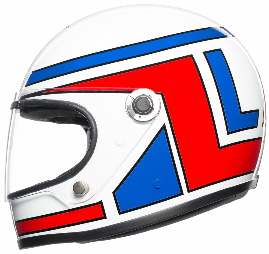 Full Face * | Agv Helmets Agv X3000 Lucky Helmet (Ms) White/Blue/Red