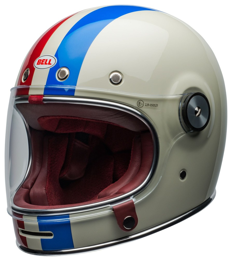 Full Face * | Bell Helmets Bell Bullitt Command Helmet Vintage White/Oxblood/Blue