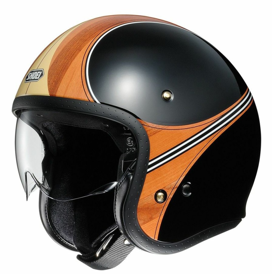 Open Face & 3/4 * | Shoei Helmets Shoei J·O Waimea Helmet Black/Brown