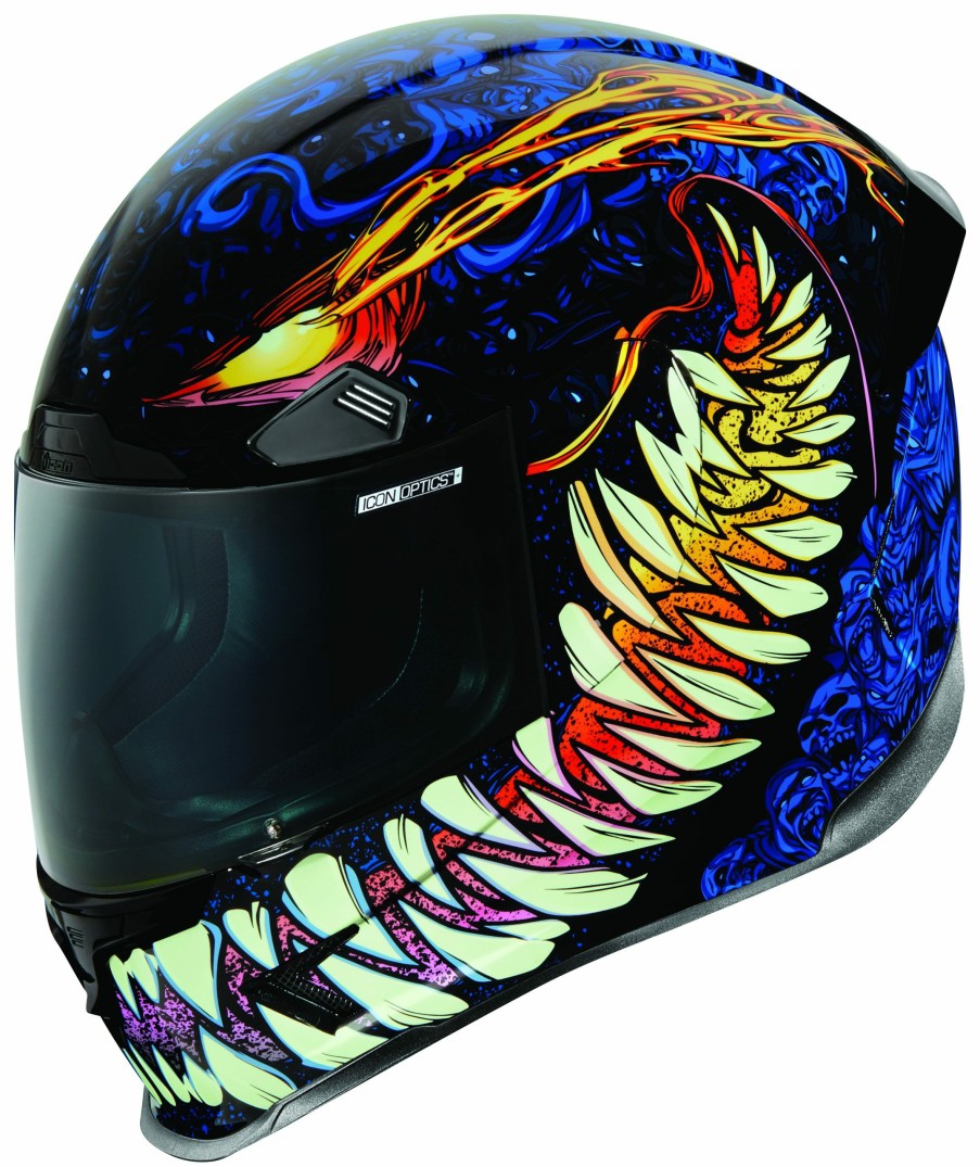 Full Face * | Icon Airframe Pro Soul Food Helmet Blue