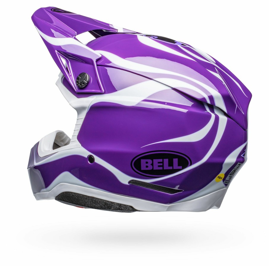 Dirt * | Bell Helmets Bell Moto-10 Spherical Slayco Helmet Purple/White