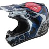 Dirt * | Troy Lee Designs Troy Lee Youth Gp Skully Helmet (Youth Md) Silver/Blue