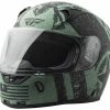 Full Face * | Fly Racing Street Revolt Fs Liberator Helmet Matte Black/Green