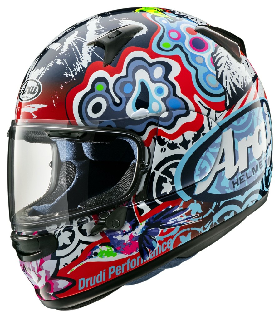 Full Face * | Arai Helmets Arai Regent-X Jungle 2 Helmet Red/Blue/Green