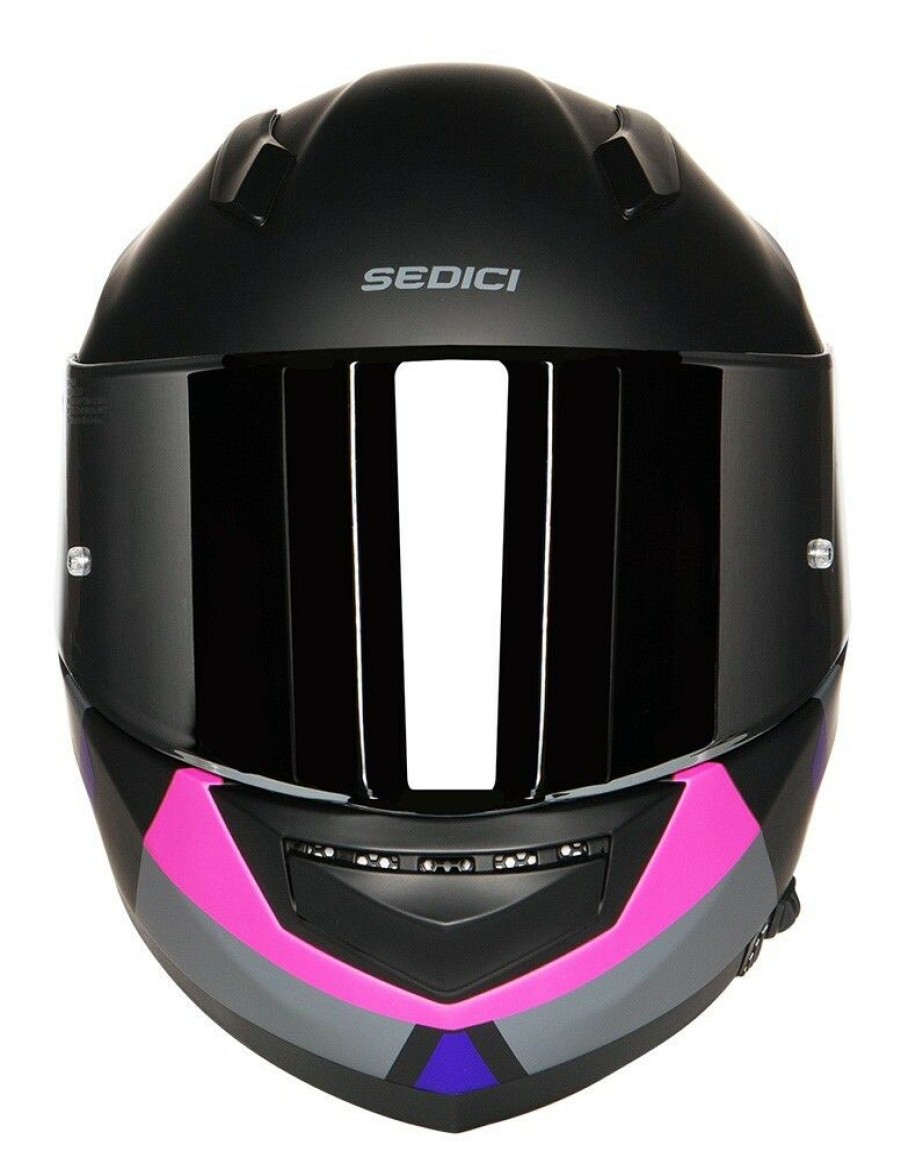 Full Face * | Sedici Strada Ii Donna Helmet Black/Grey/Pink