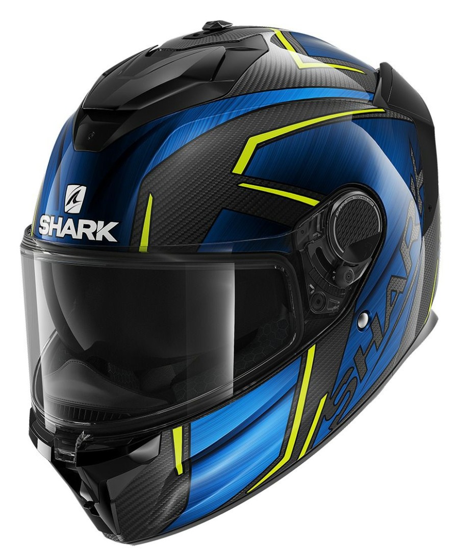 Full Face * | Shark Helmets Shark Spartan Gt Carbon Kromium Helmet Carbon/Blue