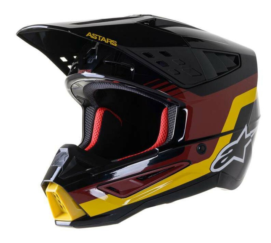 Dirt * | Alpinestars Supertech M5 Venture Helmet Black/Red/Yellow