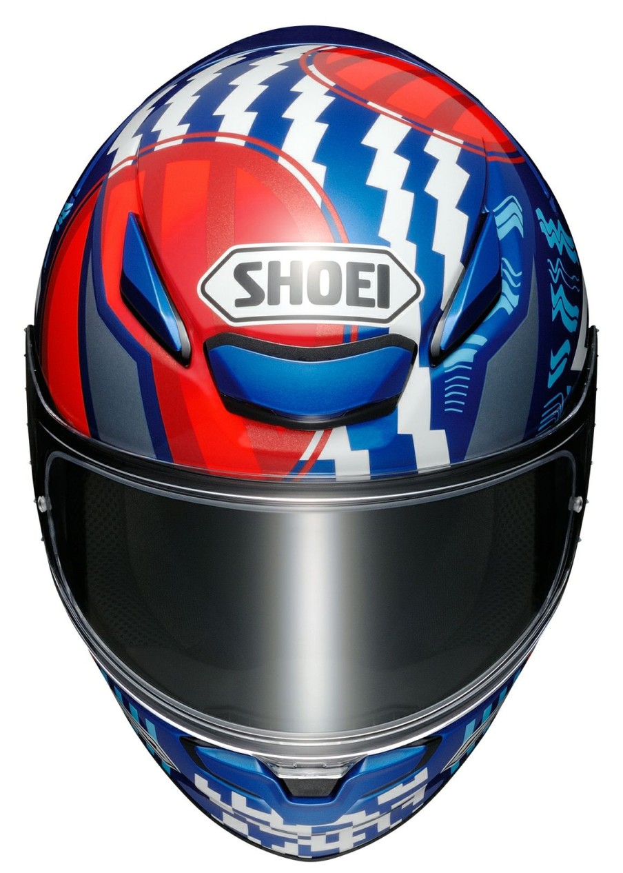 Full Face * | Shoei Helmets Shoei Rf-1400 Diggia Helmet Blue/Red/White