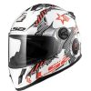 Full Face * | Ls2 Helmets Ls2 Rapid Machine Youth Helmet White/Red/Grey